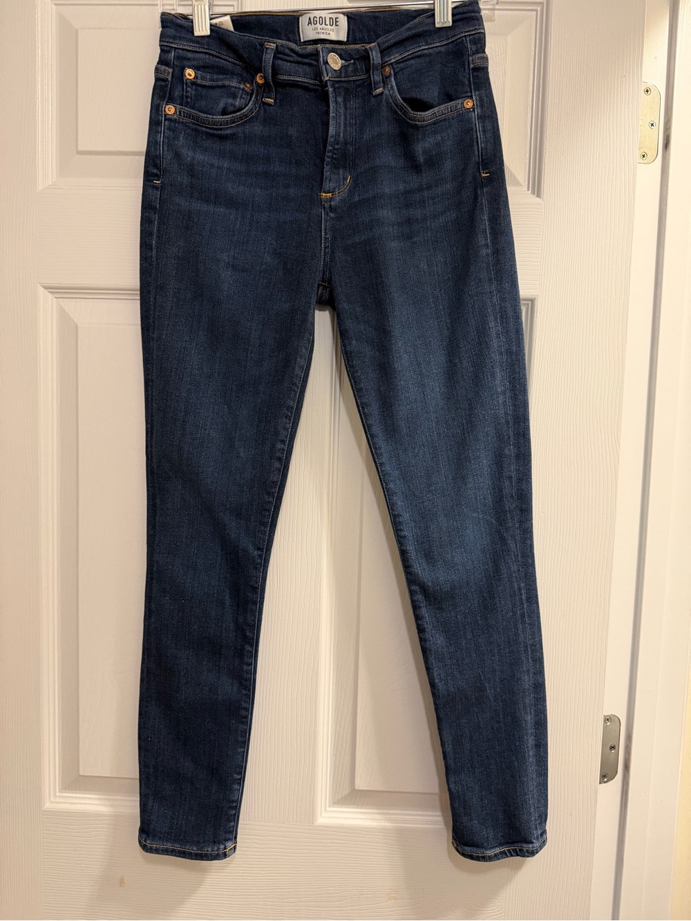 Agolde Dark Indigo Skinny Jeans